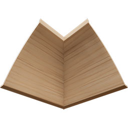 Ekena Millwork - MICQWM291 - 3 11/16"P x 4 3/16"H WM291 Americraft Solid Hardwood Stain Grade Crown Moulding Inside Quick Corner