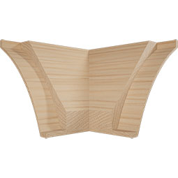 Ekena Millwork - MOCQWM291 - 3 11/16"P x 4 3/16"H WM291 Americraft Solid Hardwood Stain Grade Crown Moulding Outside Quick Corner