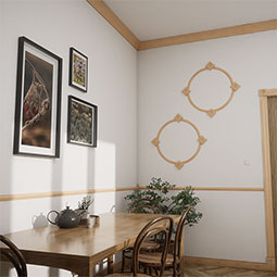 Ekena Millwork - MCQWM291 - 3 11/16"P x 6"L x 4 3/16"H WM291 Americraft Solid Hardwood Stain Grade Crown Moulding Quick Coupler