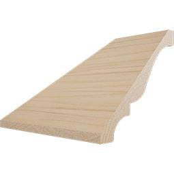 Ekena Millwork - MICWM45 - 3 3/4"P x 3 11/16"H WM45 Americraft Solid Hardwood Stain Grade Crown Moulding Inside Corner