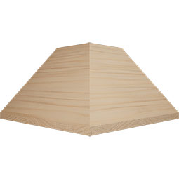 Ekena Millwork - MICWM45 - 3 3/4"P x 3 11/16"H WM45 Americraft Solid Hardwood Stain Grade Crown Moulding Inside Corner