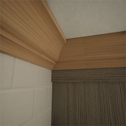 Ekena Millwork - MICWM45 - 3 3/4"P x 3 11/16"H WM45 Americraft Solid Hardwood Stain Grade Crown Moulding Inside Corner