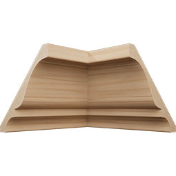Ekena Millwork - MICWM45 - 3 3/4"P x 3 11/16"H WM45 Americraft Solid Hardwood Stain Grade Crown Moulding Inside Corner