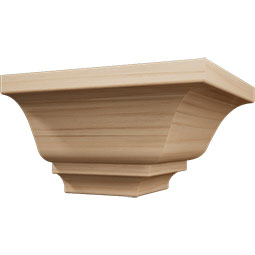 Ekena Millwork - MOCWM45 - 3 3/4"P x 3 11/16"H WM45 Americraft Solid Hardwood Stain Grade Crown Moulding Outside Corner