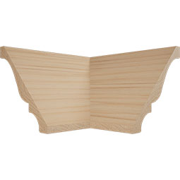 Ekena Millwork - MOCWM45 - 3 3/4"P x 3 11/16"H WM45 Americraft Solid Hardwood Stain Grade Crown Moulding Outside Corner