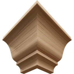 Ekena Millwork - MOCWM45 - 3 3/4"P x 3 11/16"H WM45 Americraft Solid Hardwood Stain Grade Crown Moulding Outside Corner