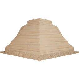Ekena Millwork - MICQWM45 - 3 3/4"P x 3 11/16"H WM45 Americraft Solid Hardwood Stain Grade Crown Moulding Inside Quick Corner