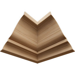 Ekena Millwork - MICQWM45 - 3 3/4"P x 3 11/16"H WM45 Americraft Solid Hardwood Stain Grade Crown Moulding Inside Quick Corner