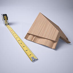 Ekena Millwork - MICQWM45 - 3 3/4"P x 3 11/16"H WM45 Americraft Solid Hardwood Stain Grade Crown Moulding Inside Quick Corner