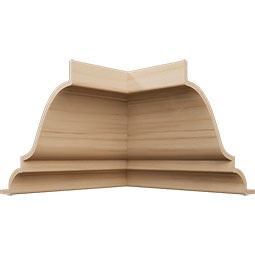Ekena Millwork - MICQWM45 - 3 3/4"P x 3 11/16"H WM45 Americraft Solid Hardwood Stain Grade Crown Moulding Inside Quick Corner