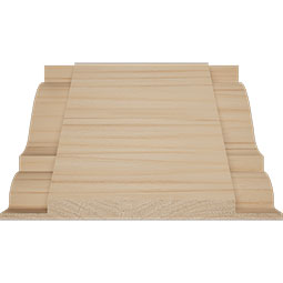 Ekena Millwork - MCQWM45 - 3 15/16"P x 6"L x 3 7/8"H WM45 Americraft Solid Hardwood Stain Grade Crown Moulding Quick Coupler