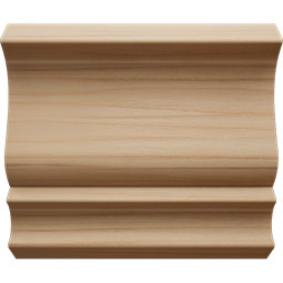 Ekena Millwork - MCQWM45 - 3 15/16"P x 6"L x 3 7/8"H WM45 Americraft Solid Hardwood Stain Grade Crown Moulding Quick Coupler