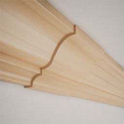 Ekena Millwork - MCQWM45 - 3 15/16"P x 6"L x 3 7/8"H WM45 Americraft Solid Hardwood Stain Grade Crown Moulding Quick Coupler