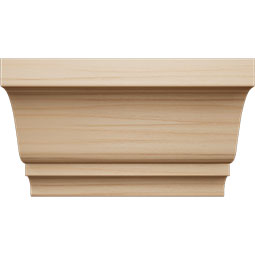 Ekena Millwork - MCQWM45 - 3 15/16"P x 6"L x 3 7/8"H WM45 Americraft Solid Hardwood Stain Grade Crown Moulding Quick Coupler