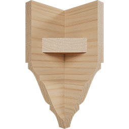 Ekena Millwork - MICS1 - 2 3/4"W x 2 3/4"P x 5 5/8"H Americraft Solid Hardwood Stain Grade Universal Inside Crown Moulding Block for Profiles up to 3"H x 2 3/4"P