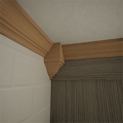 Ekena Millwork - MICS1 - 2 3/4"W x 2 3/4"P x 5 5/8"H Americraft Solid Hardwood Stain Grade Universal Inside Crown Moulding Block for Profiles up to 3"H x 2 3/4"P