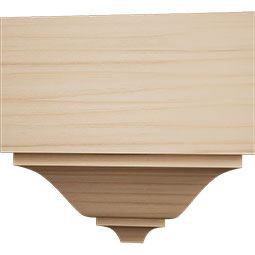 Ekena Millwork - MOCS1 - 2 3/4"P x 5 5/8"H x 5 1/2"W Americraft Solid Hardwood Stain Grade Universal Outside Crown Moulding Block for Profiles up to 3"H x 2 3/4"P