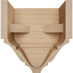 Ekena Millwork - MDBS1 - 2 3/4"P x 5 1/2"W x 5 5/8"H Americraft Solid Hardwood Stain Grade Universal Mid Crown Moulding Coupler Block for Profiles up to 3"H x 2 3/4"P