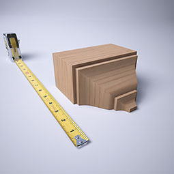 Ekena Millwork - MDBS1 - 2 3/4"P x 5 1/2"W x 5 5/8"H Americraft Solid Hardwood Stain Grade Universal Mid Crown Moulding Coupler Block for Profiles up to 3"H x 2 3/4"P
