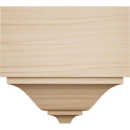 Ekena Millwork - MDBS1 - 2 3/4"P x 5 1/2"W x 5 5/8"H Americraft Solid Hardwood Stain Grade Universal Mid Crown Moulding Coupler Block for Profiles up to 3"H x 2 3/4"P