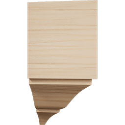 Ekena Millwork - MICS2 - 3 5/8"W x 3 5/8"P x 7 1/2"H Americraft Solid Hardwood Stain Grade Universal Inside Crown Moulding Block for Profiles up to 4"H x 3 5/8"P