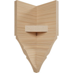 Ekena Millwork - MICS2 - 3 5/8"W x 3 5/8"P x 7 1/2"H Americraft Solid Hardwood Stain Grade Universal Inside Crown Moulding Block for Profiles up to 4"H x 3 5/8"P