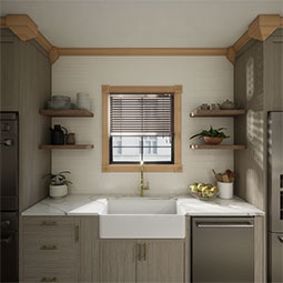 Ekena Millwork - MICS2 - 3 5/8"W x 3 5/8"P x 7 1/2"H Americraft Solid Hardwood Stain Grade Universal Inside Crown Moulding Block for Profiles up to 4"H x 3 5/8"P