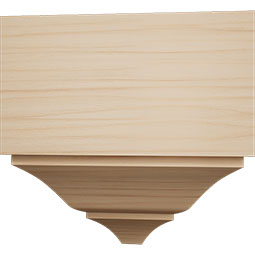 Ekena Millwork - MOCS2 - 3 5/8"P x 7 1/2"H x 7 1/4"W Americraft Solid Hardwood Stain Grade Universal Outside Crown Moulding Block for Profiles up to 4"H x 3 5/8"P