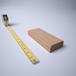 Ekena Millwork - PBSD2 - 2 1/2"W x 6 1/2"H x 1 1/8"P Americraft Smooth Plinth Block with Decorative Edge