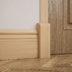 Ekena Millwork - PBSD2 - 2 1/2"W x 6 1/2"H x 1 1/8"P Americraft Smooth Plinth Block with Decorative Edge