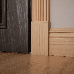 Ekena Millwork - PBSD4 - 3 3/4"W x 6 1/2"H x 1 1/8"P Americraft Smooth Plinth Block with Decorative Edge