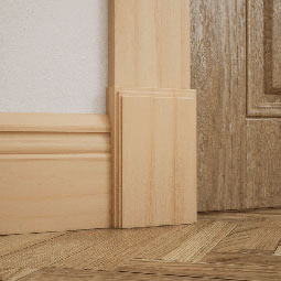 Ekena Millwork - PBSD5 - 4 1/2"W x 6 1/2"H x 1 1/8"P Americraft Smooth Plinth Block with Decorative Edge