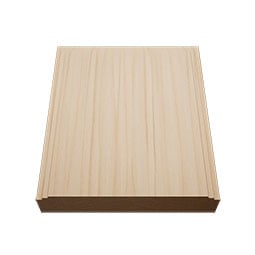Ekena Millwork - PBSD6 - 5 1/2"W x 6 1/2"H x 1 1/8"P Americraft Smooth Plinth Block with Decorative Edge