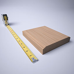 Ekena Millwork - PBSD6 - 5 1/2"W x 6 1/2"H x 1 1/8"P Americraft Smooth Plinth Block with Decorative Edge