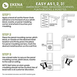 Ekena Millwork - PBSD6 - 5 1/2"W x 6 1/2"H x 1 1/8"P Americraft Smooth Plinth Block with Decorative Edge