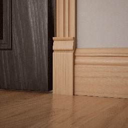 Ekena Millwork - PBTR2 - 2 1/2"W x 6 1/2"H x 1"P Americraft Traditional Plinth Block