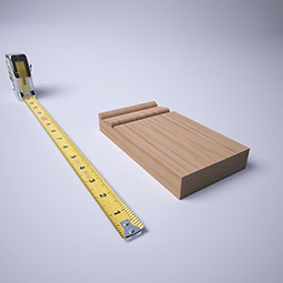 Ekena Millwork - PBTR3 - 3 1/2"W x 6 1/2"H x 1"P Americraft Traditional Plinth Block