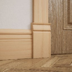 Ekena Millwork - PBTR4 - 3 3/4"W x 6 1/2"H x 1"P Americraft Traditional Plinth Block