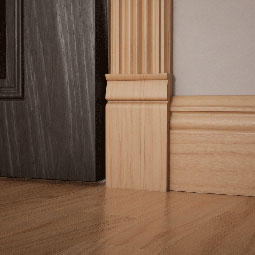 Ekena Millwork - PBTR4 - 3 3/4"W x 6 1/2"H x 1"P Americraft Traditional Plinth Block