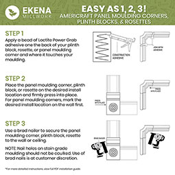 Ekena Millwork - PBTR6 - 5 1/2"W x 6 1/2"H x 1"P Americraft Traditional Plinth Block
