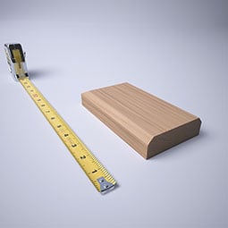 Ekena Millwork - PBSB3 - 3 1/2"W x 6 1/2"H x 1 1/8"P Americraft Smooth Plinth Block with Beveled Edge