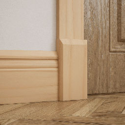 Ekena Millwork - PBSB3 - 3 1/2"W x 6 1/2"H x 1 1/8"P Americraft Smooth Plinth Block with Beveled Edge