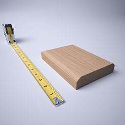 Ekena Millwork - PBSB5 - 4 1/2"W x 6 1/2"H x 1 1/8"P Americraft Smooth Plinth Block with Beveled Edge