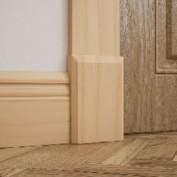 Ekena Millwork - PBSB5 - 4 1/2"W x 6 1/2"H x 1 1/8"P Americraft Smooth Plinth Block with Beveled Edge