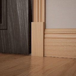 Ekena Millwork - PBSS2 - 2 1/2"W x 6 1/2"H x 1 1/8"P Americraft Smooth Plinth Block with Squared Edge