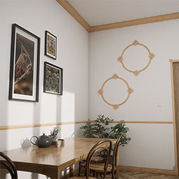 Ekena Millwork - PBSS2 - 2 1/2"W x 6 1/2"H x 1 1/8"P Americraft Smooth Plinth Block with Squared Edge