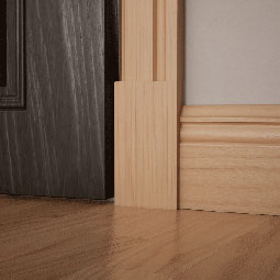 Ekena Millwork - PBSS3 - 3 1/2"W x 6 1/2"H x 1"P Americraft Smooth Plinth Block with Squared Edge