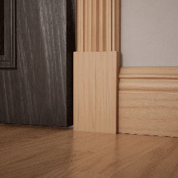 Ekena Millwork - PBSS4 - 3 3/4"W x 6 1/2"H x 1 1/8"P Americraft Smooth Plinth Block with Squared Edge