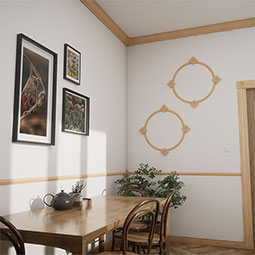 Ekena Millwork - PBSS5 - 4 1/2"W x 6 1/2"H x 1 1/8"P Americraft Smooth Plinth Block with Squared Edge