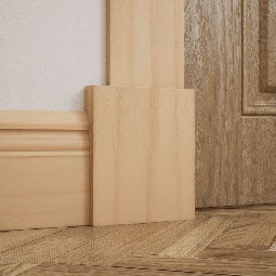 Ekena Millwork - PBSS6 - 5 1/2"W x 6 1/2"H x 1 1/8"P Americraft Smooth Plinth Block with Squared Edge